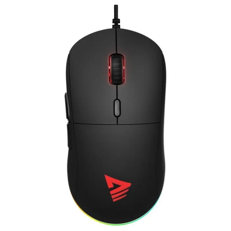 Ratón SAVIO Gambit USB Type-A 12000DPI Negro Iluminación ARGB 7 Botones PTFE - immagine 1