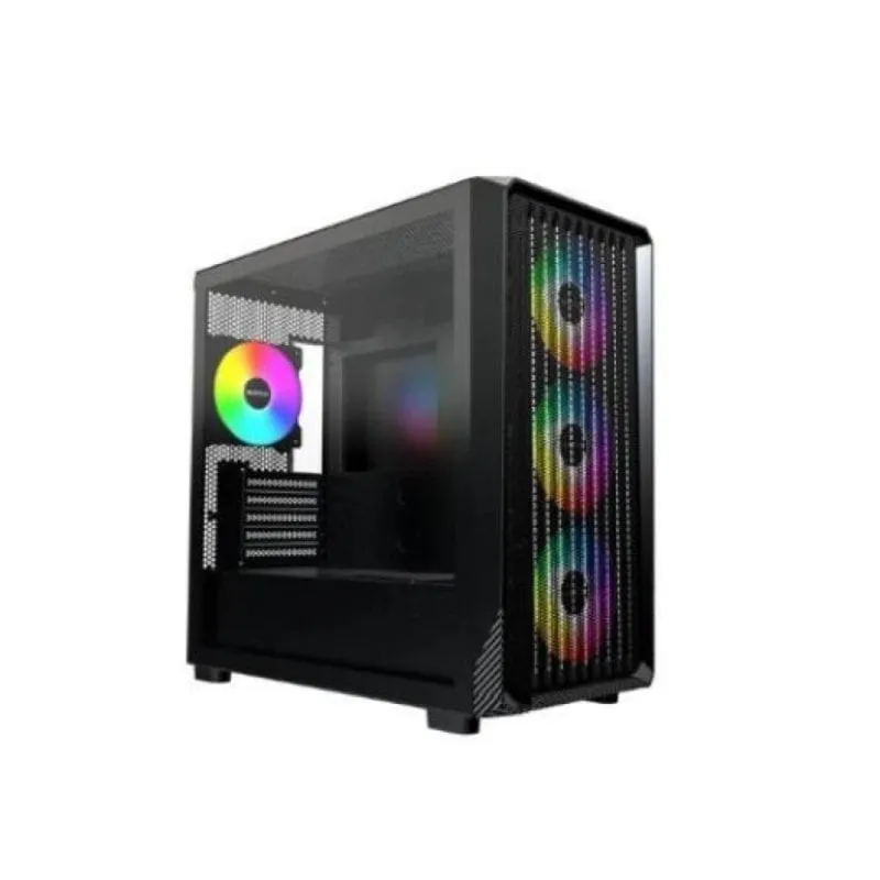 MONTECH X5M Torre da gioco ATX nera 4x120 mm aRGB Vetro temperato USB-C - immagine 1