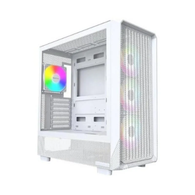 Case gaming ATX Montech X5 White, ARGB, 4 ventole, supporto EATX, 410 mm VGA - immagine 1
