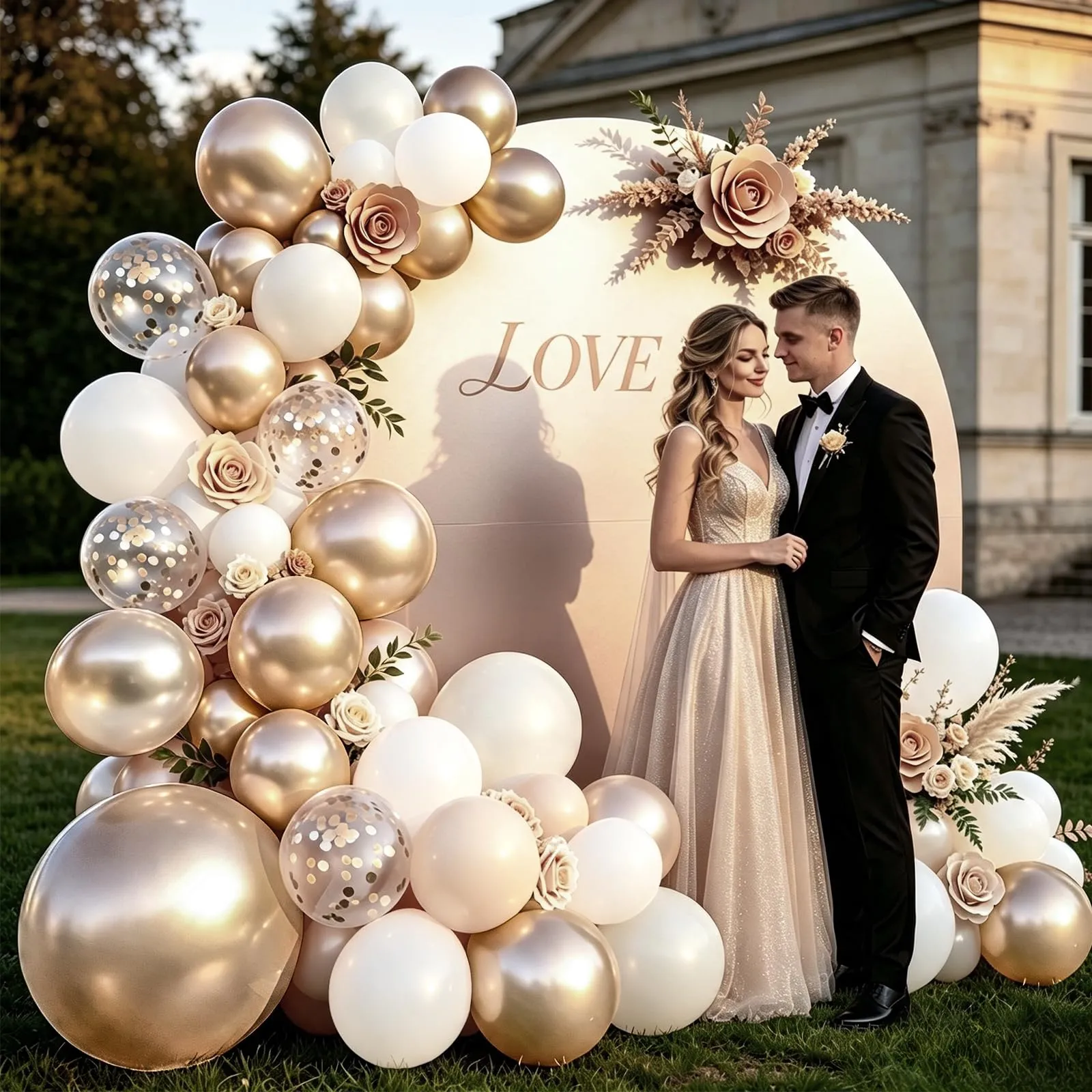 Yehnda Palloncini Compleanno Bianco Oro, 60 Pezzi Palloncini Oro Bianchi - immagine 6