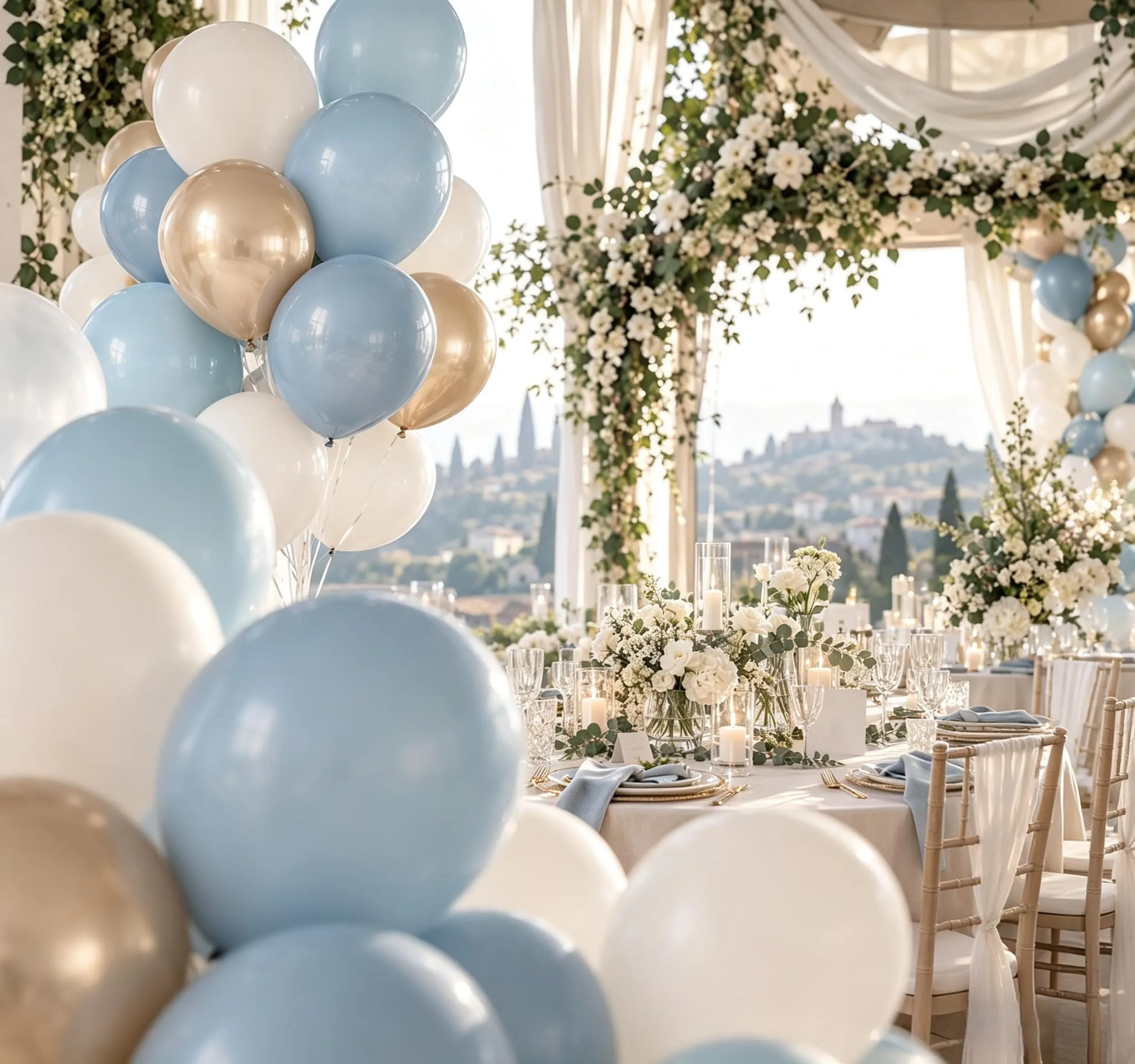 Palloncini Blu, Palloncini Compleanno 1 Anno, 60 Pezzi Palloncini Azzurri - immagine 5