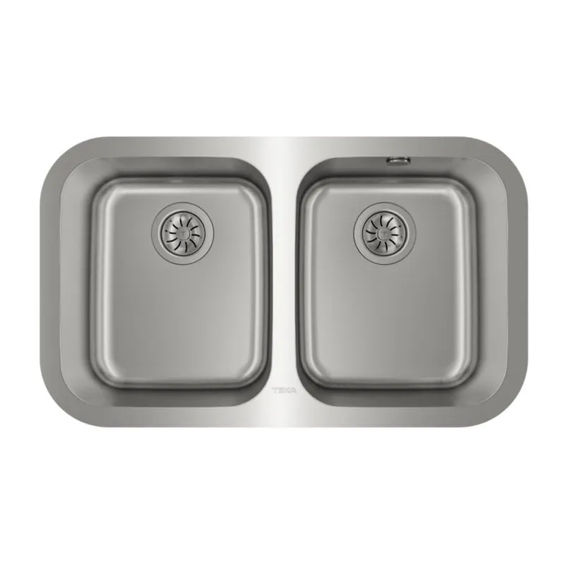 Lavello XXL sottotop Teka BE 2C 780 in acciaio inox a doppia vasca - immagine 1