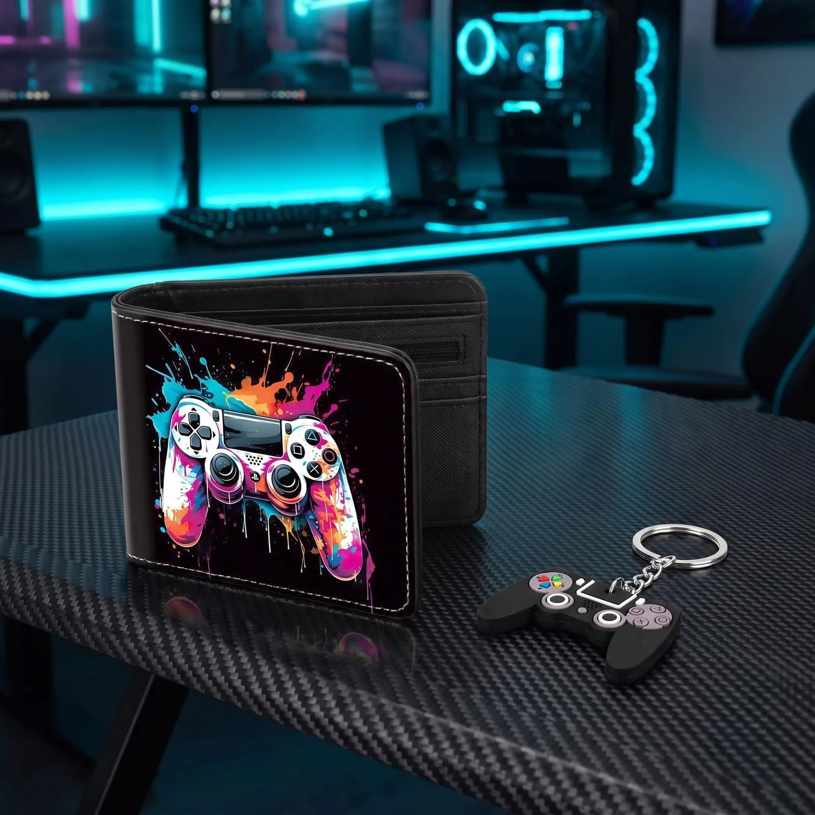 Portafoglio a Tre Ante per Ragazzi, con Design a Console di Gioco - immagine 5