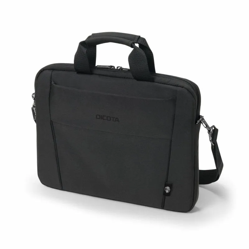 Borsa DICOTA Eco Slim Case BASE Toploader 15.6" Poliestere Nero con Tracolla e Materiali Riciclati - immagine 1