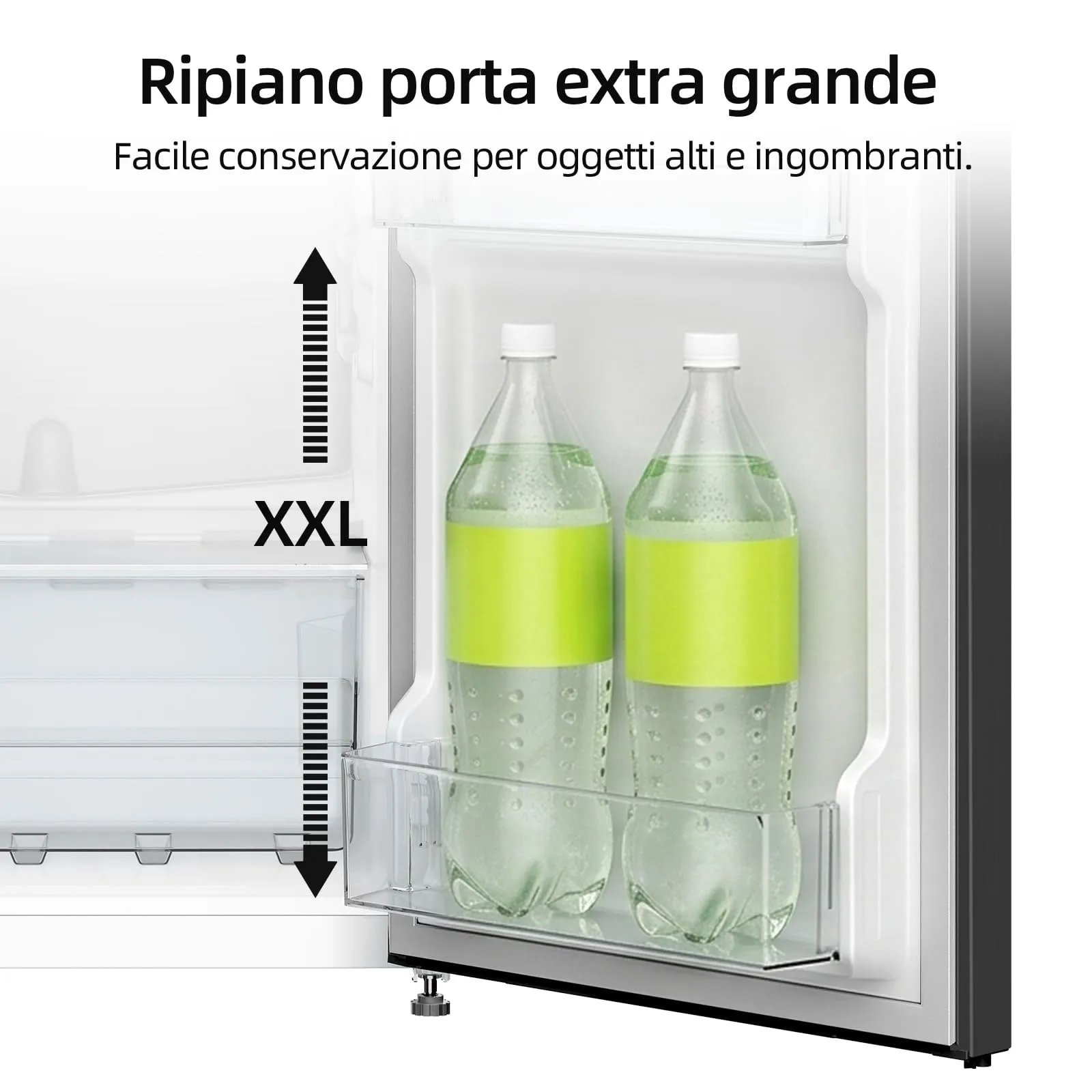 CHiQ 130L Frigorifero Combinato con Freezer Superiore & 44cm Slim Nero - immagine 9