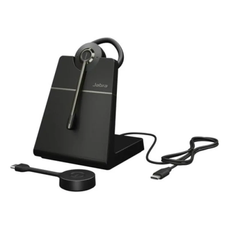 Auricolari Jabra Engage 55 wireless USB-C per ufficio con gancio adattabile Nero - immagine 1