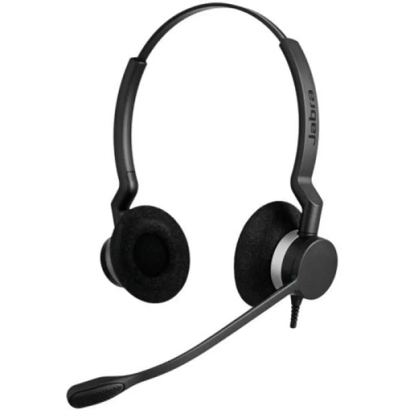 Auricolari Jabra Biz 2300 con cavo QD per ufficio e call center con microfono nero - immagine 1