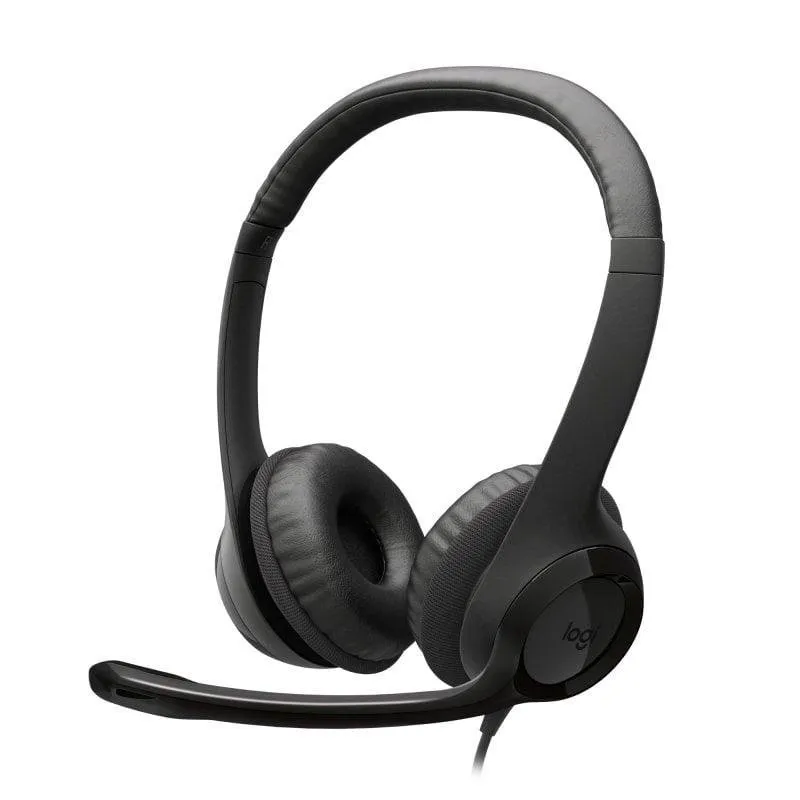 Auricolari Logitech H390 con cavo USB Tipo C per chiamate e musica neri - immagine 1