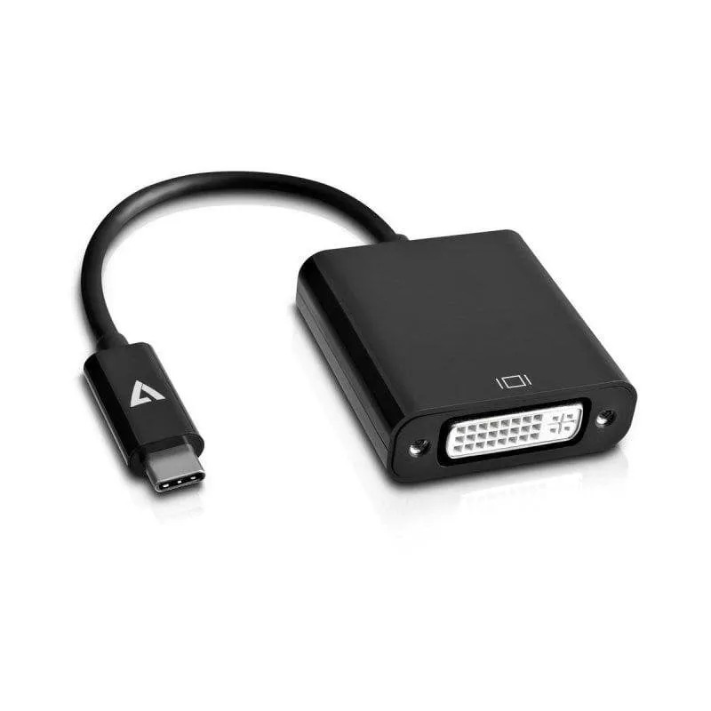 Adattatore USB-C V7 CBTC2DVI-1E Reversibile a DVI-D 4K Nero 50g - immagine 1