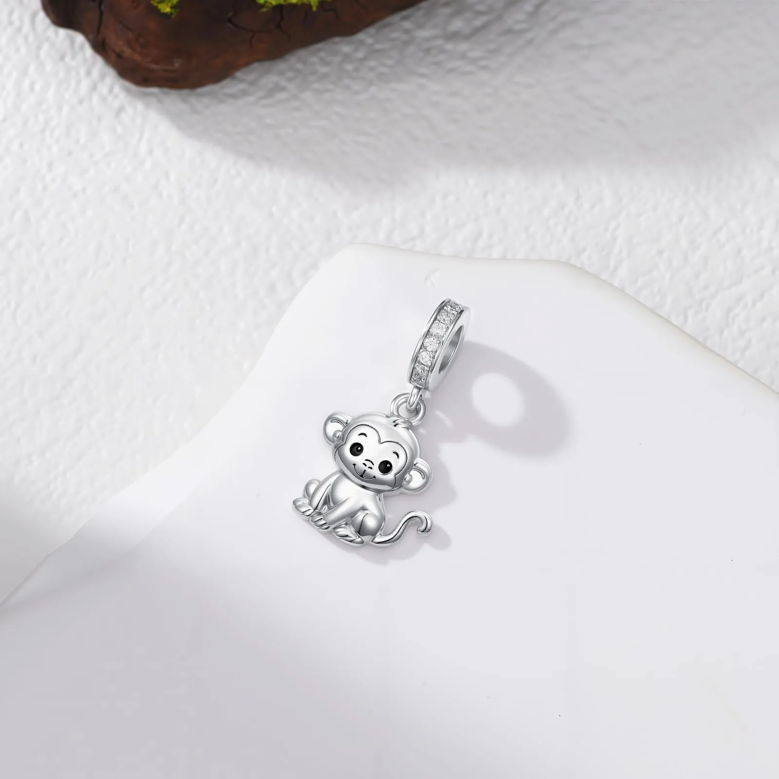 ROMANTICWORK Ciondolo per braccialetti, in argento Sterling 925, a forma di koala, maiale, mucca, scimmia, leone, volpe, colibrì, idea regalo per donne, Argento sterling, Non pietra preziosa - immagine 5