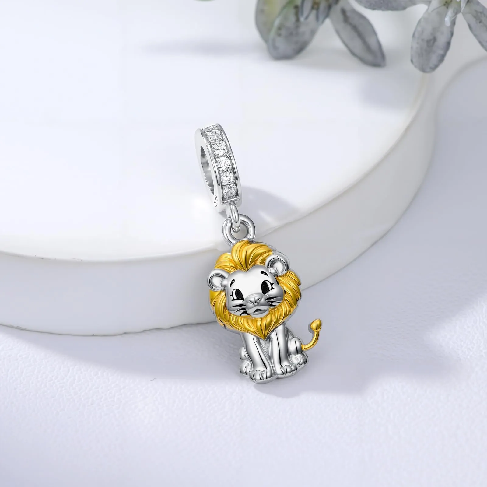 ROMANTICWORK Charm di koala/maiale/mucca delle Highlands/scimmia/leone/volpe/colibà/tigre/panda rosso in argento Sterling 925 per braccialetti. Gioielli con animali, perfetti come regali per donne - immagine 5