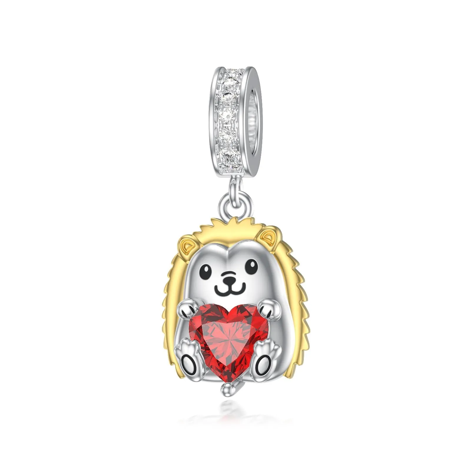 ROMANTICWORK Gioielli da donna, in argento Sterling 925, koala, maiale, gatto, colibrì, mucca delle Highlands, leone, volpe, scimmia, teschio, mano, tigre, panda rosso, per braccialetti - immagine 1