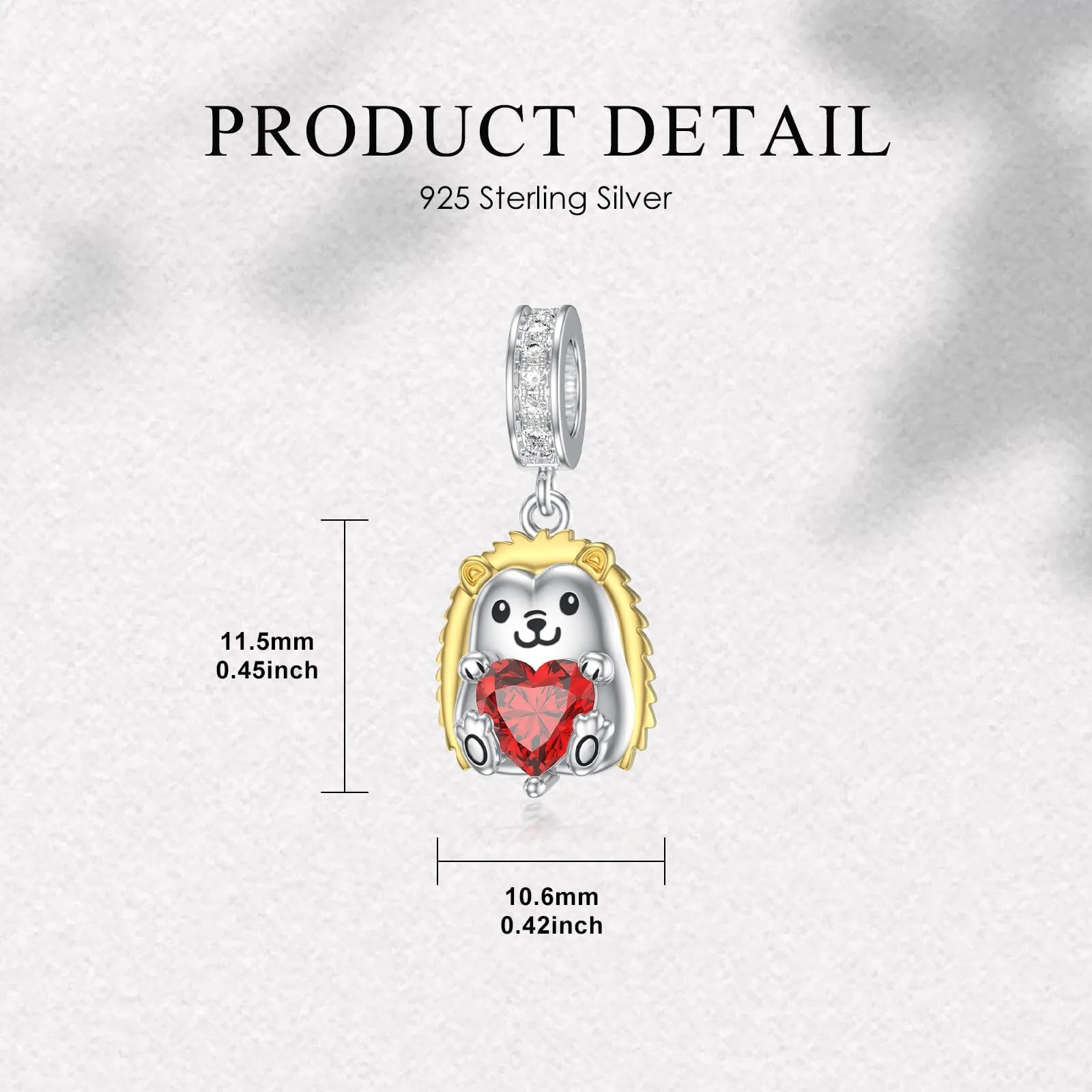 ROMANTICWORK Gioielli da donna, in argento Sterling 925, koala, maiale, gatto, colibrì, mucca delle Highlands, leone, volpe, scimmia, teschio, mano, tigre, panda rosso, per braccialetti - immagine 4