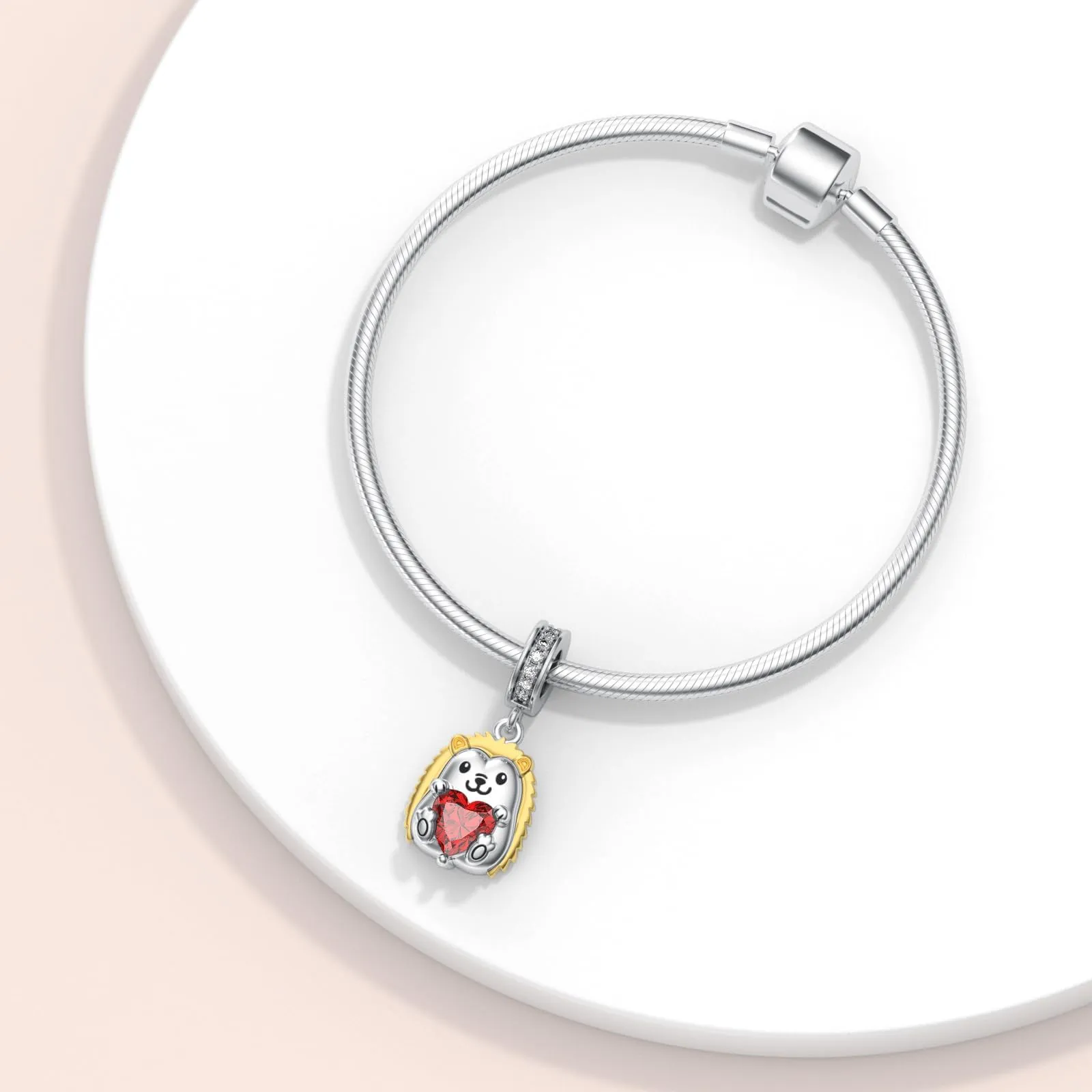 ROMANTICWORK Gioielli da donna, in argento Sterling 925, koala, maiale, gatto, colibrì, mucca delle Highlands, leone, volpe, scimmia, teschio, mano, tigre, panda rosso, per braccialetti - immagine 6