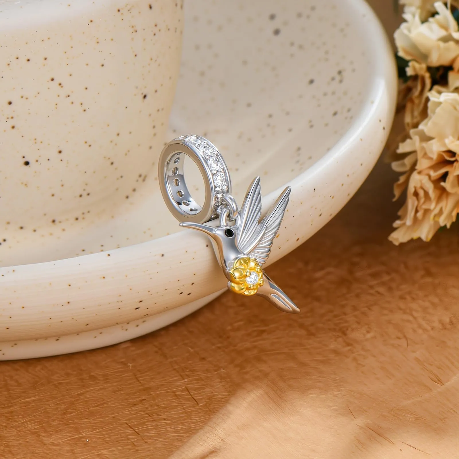 ROMANTICWORK Gioielli da donna, in argento Sterling 925, koala, maiale, gatto, colibrì, mucca, leone, volpe, scimmia, teschio, mano, tigre, panda rosso, gioielli da donna, in argento Sterling - immagine 5