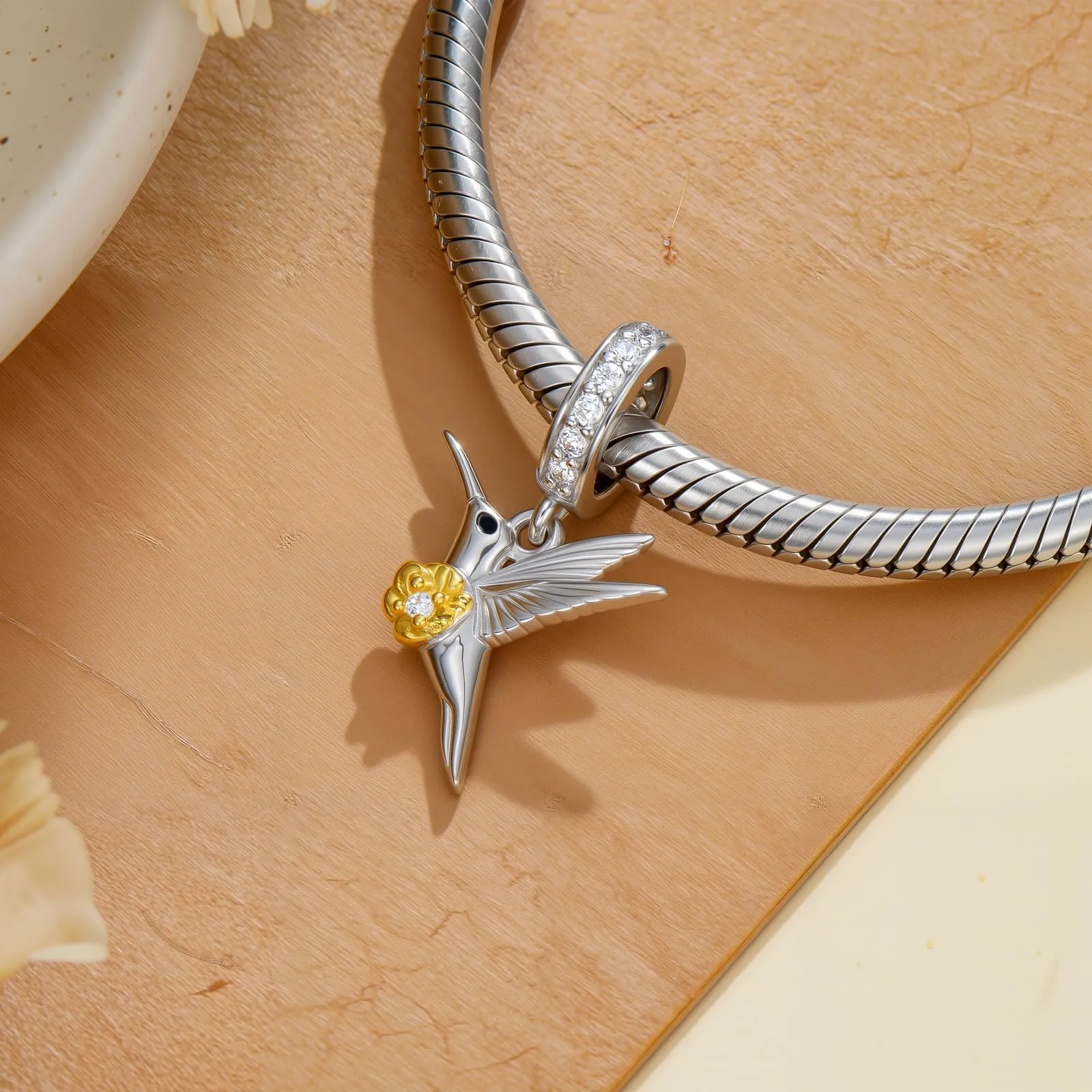 ROMANTICWORK Gioielli da donna, in argento Sterling 925, koala, maiale, gatto, colibrì, mucca, leone, volpe, scimmia, teschio, mano, tigre, panda rosso, gioielli da donna, in argento Sterling - immagine 6