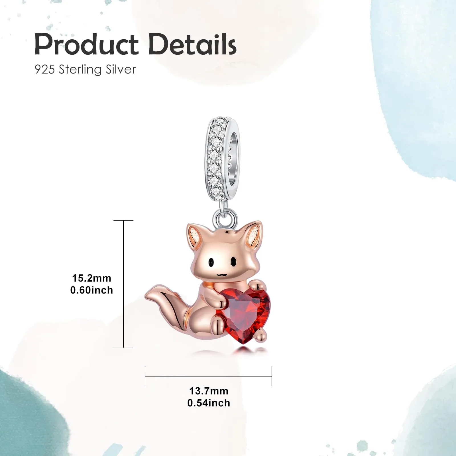 ROMANTICWORK Ciondoli a forma di koala, maiale, mucca delle Highland, scimmia, leone, volpe, colibrì, tigre, panda rosso per braccialetti, argento Sterling 925, ciondolo animale, gioielli - immagine 3