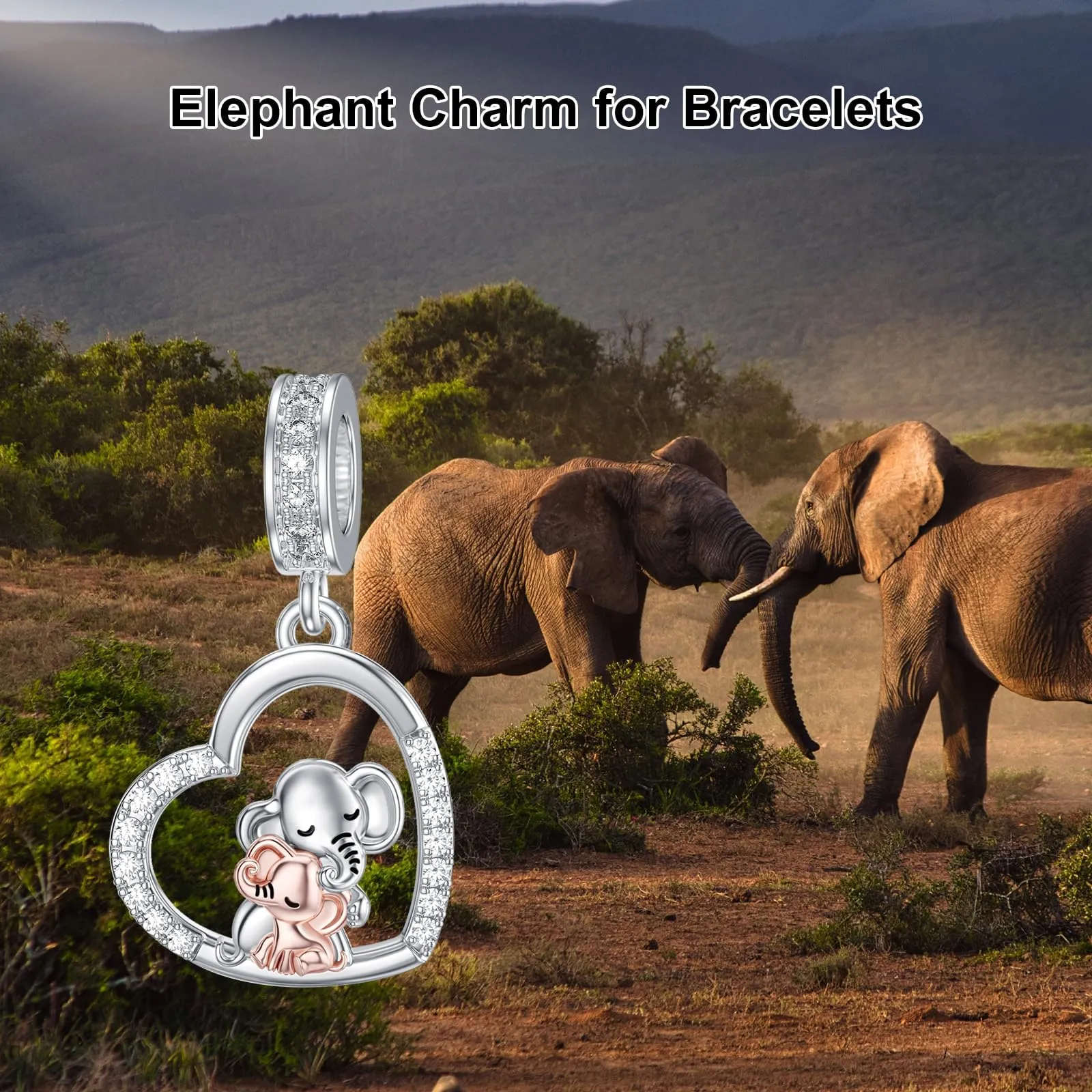 ROMANTICWORK Argento Sterling 925 koala/maialino/gatto/colibrari/bovino/manzo/leone/volpe/scimmia/teschio/tigre/panda rosso per braccialetti animali gioielli da donna, Argento sterling, Non pietra - immagine 7