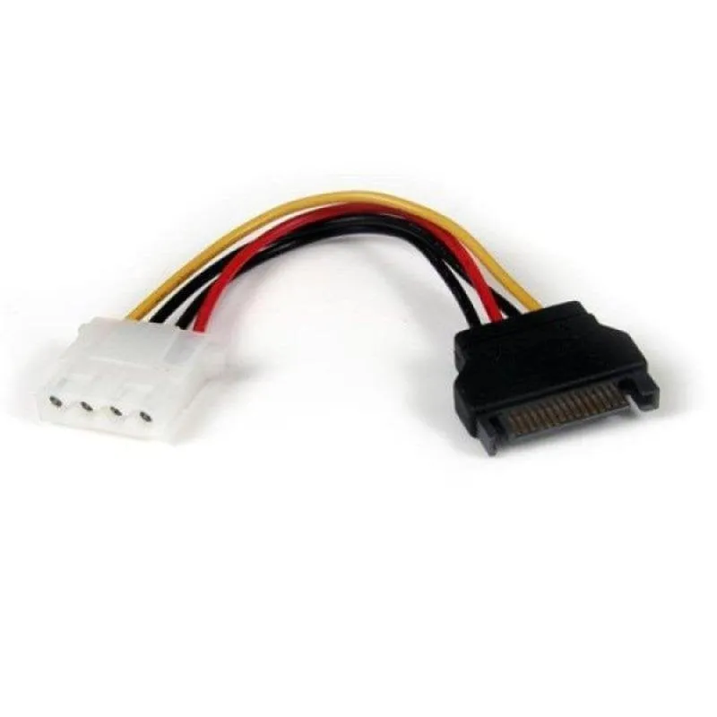 Cavo alimentazione interna Startech LP4SATAFM6IN Molex a SATA 15cm F/M nero - immagine 1