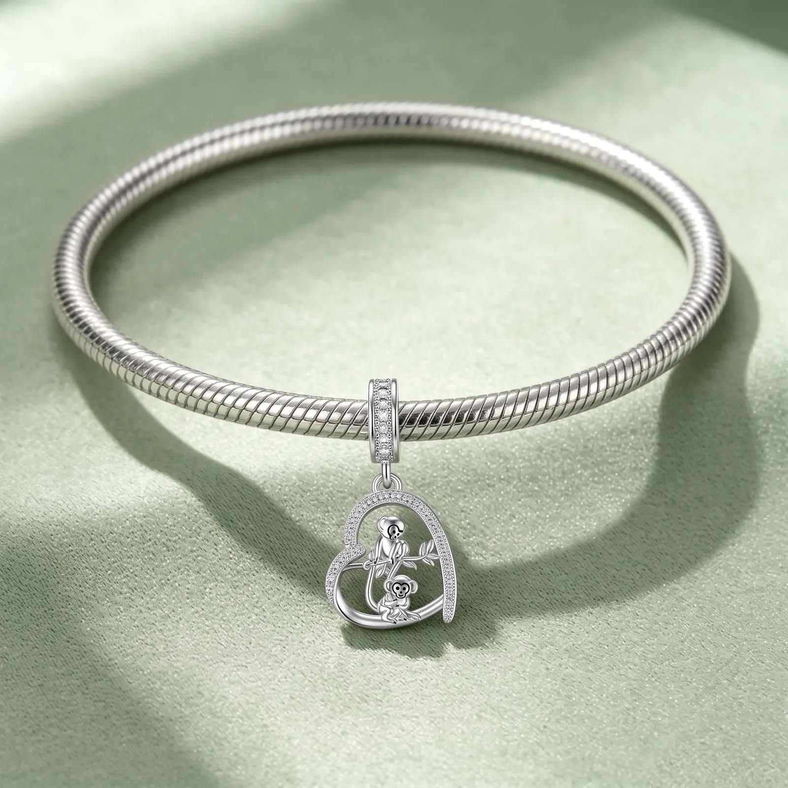 Charm ROMANTICWORK Koala/Maiale/Mucca delle Highlands/Scimmia/Leone/Volpe/Colibrì/Tigre/Panda Rosso in Argento Sterling 925 per Bracciali. Gioielli con Animali per Regalo da Donna, Argento sterling - immagine 2
