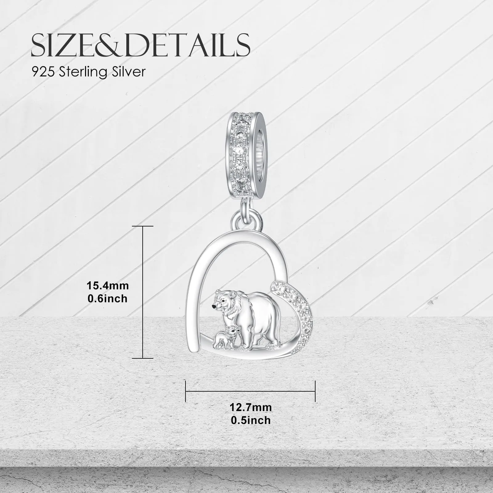 ROMANTICWORK Ciondoli a forma di koala, maiale, mucca delle Highland, scimmia, leone, volpe, colibrì, tigre, panda rosso per bracciali, in argento Sterling 925, ciondoli animali - immagine 5