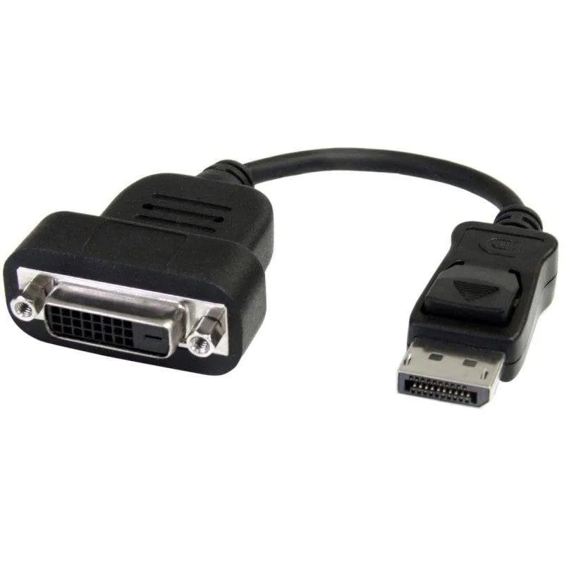 Adattatore DisplayPort verso DVI StarTech DP2DVIS Attivo 1920x1200 0,2 m Nero - immagine 1