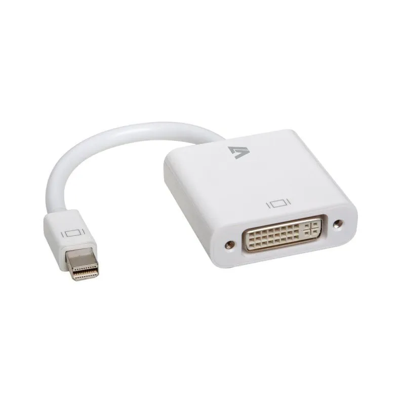 Adattatore video V7 Mini DisplayPort a DVI-D 0,17 m bianco per MacBook Air Pro - immagine 1