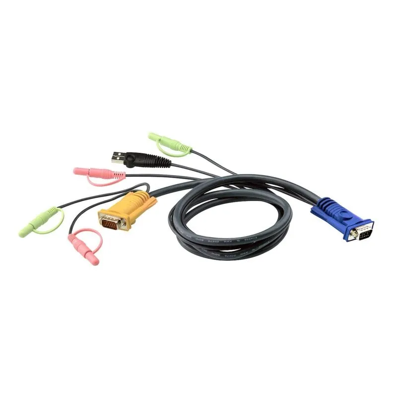 Cavo KVM USB ATEN 3 in 1 con audio SPHD 5 m VGA Nero HDB-15/SPHD-15 Maschio - immagine 1
