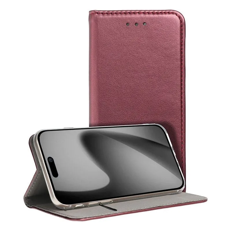 Custodia Flip Cover COOL per iPhone 17, tinta unita, colore bordeaux - immagine 1