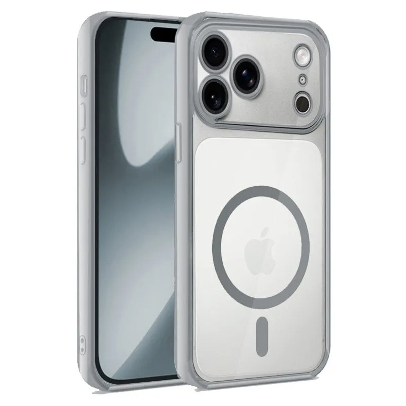Custodia fantastica per iPhone 17 Pro con bordo magnetico argentato - immagine 1