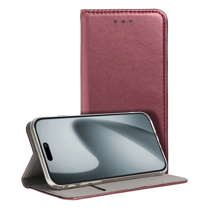Custodia Flip Cover COOL per iPhone 17 Pro, tinta unita, colore bordeaux - immagine 1