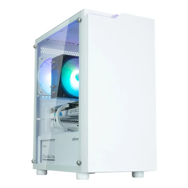 Zalman T4 Plus Matx Box 1xvent 120mm Argb 2xusb 3.0 Bianco Senza Sorgente - immagine 1