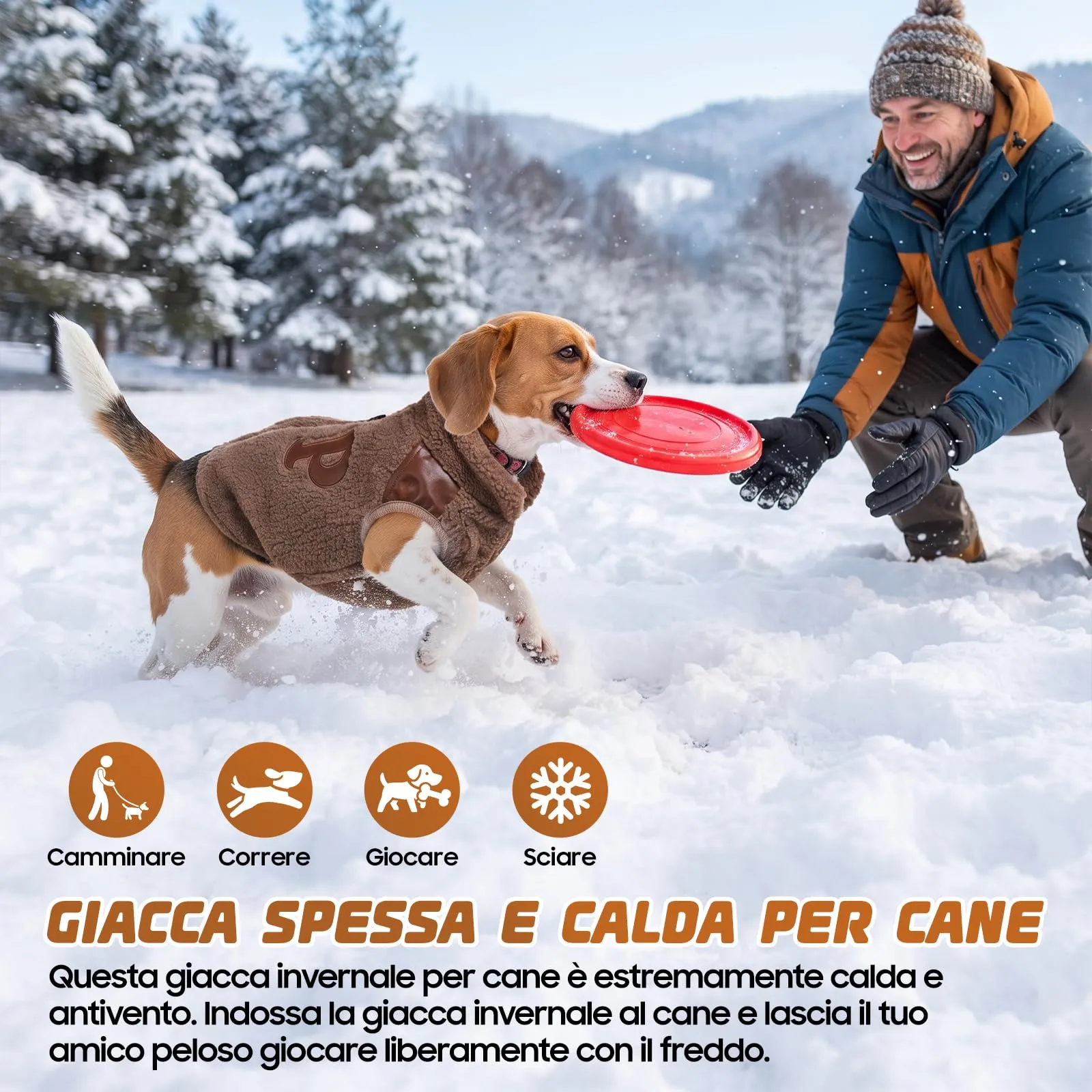DoggieKit Cappotto Cane Invernale Cappotto per Cani con Fodera in Pile - immagine 5