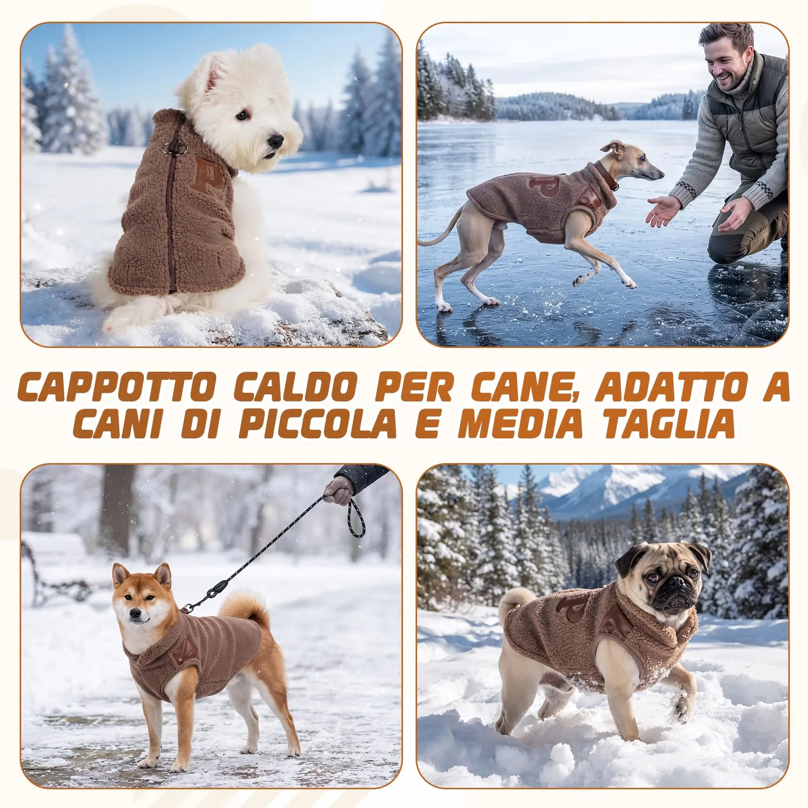 DoggieKit Cappotto Cane Invernale Cappotto per Cani con Fodera in Pile - immagine 7