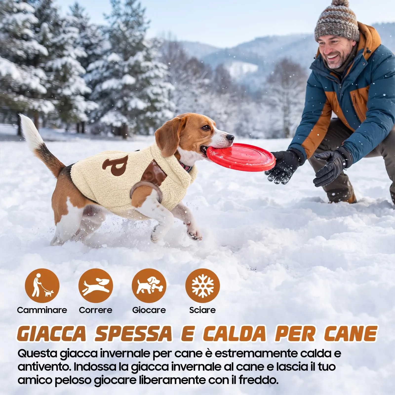 DoggieKit Cappotto Cane Invernale Cappotto per Cani con Fodera in Pile - immagine 5