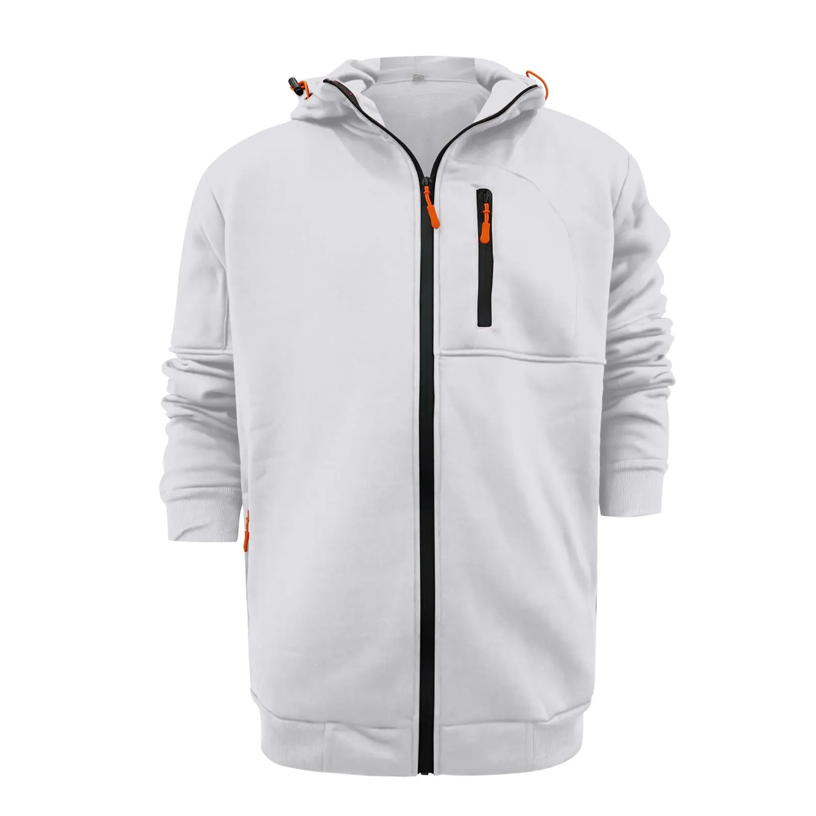Felpa Uomo Con Cappuccio&Zip Felpe Lavoro Abbigliamento Invernale/Autunno - immagine 4
