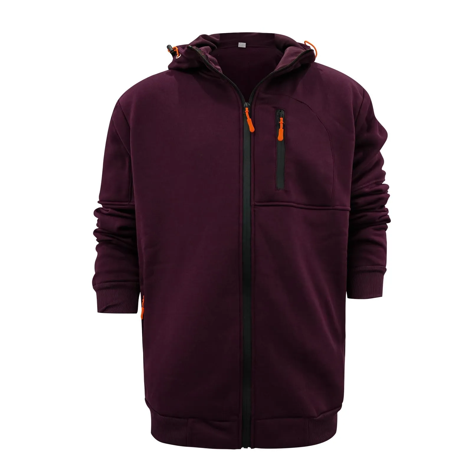 Felpa Uomo Con Cappuccio&Zip Felpe Lavoro Abbigliamento Invernale/Autunno - immagine 4