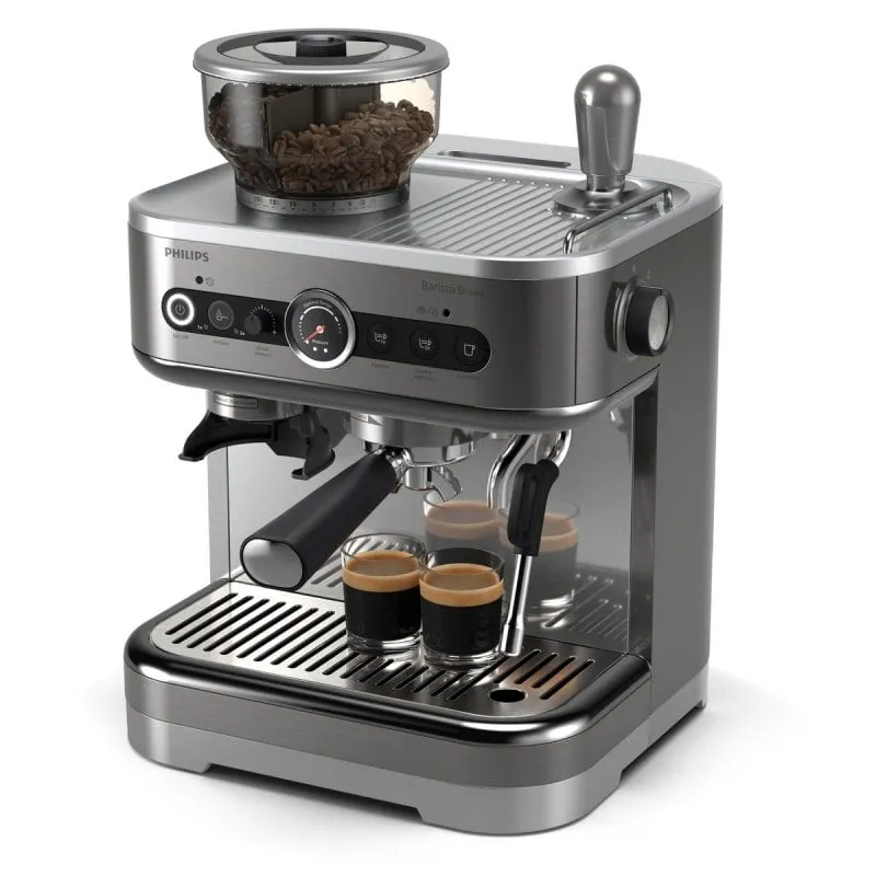 Caffettiera Semi Automatica Philips Barista Brew PSA3228/01 2,3L 15 bar Macinacaffè Integrato Doppio Contenitore Jarra Latte - immagine 1