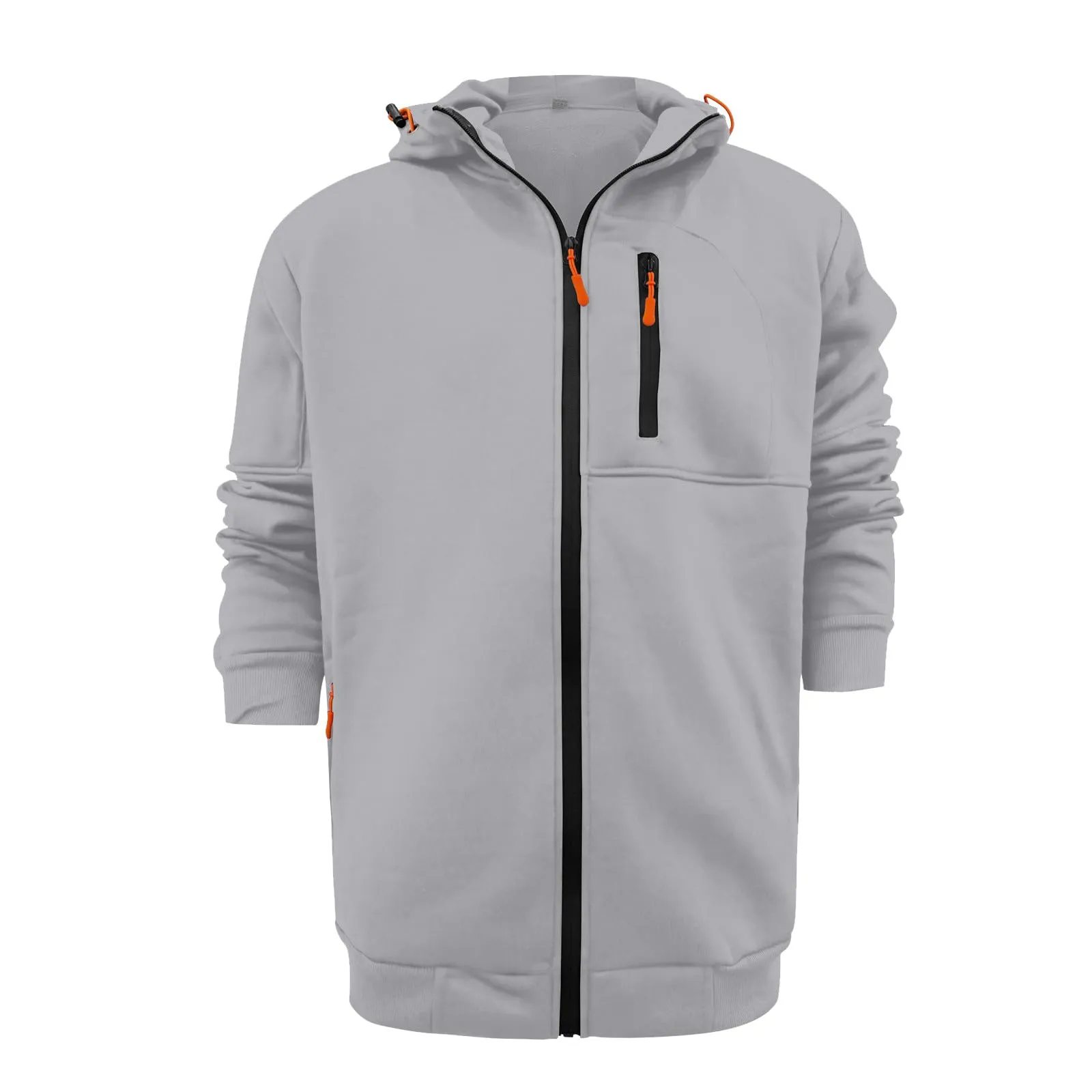 Felpa Uomo Con Cappuccio&Zip Felpe Lavoro Abbigliamento Invernale/Autunno - immagine 5