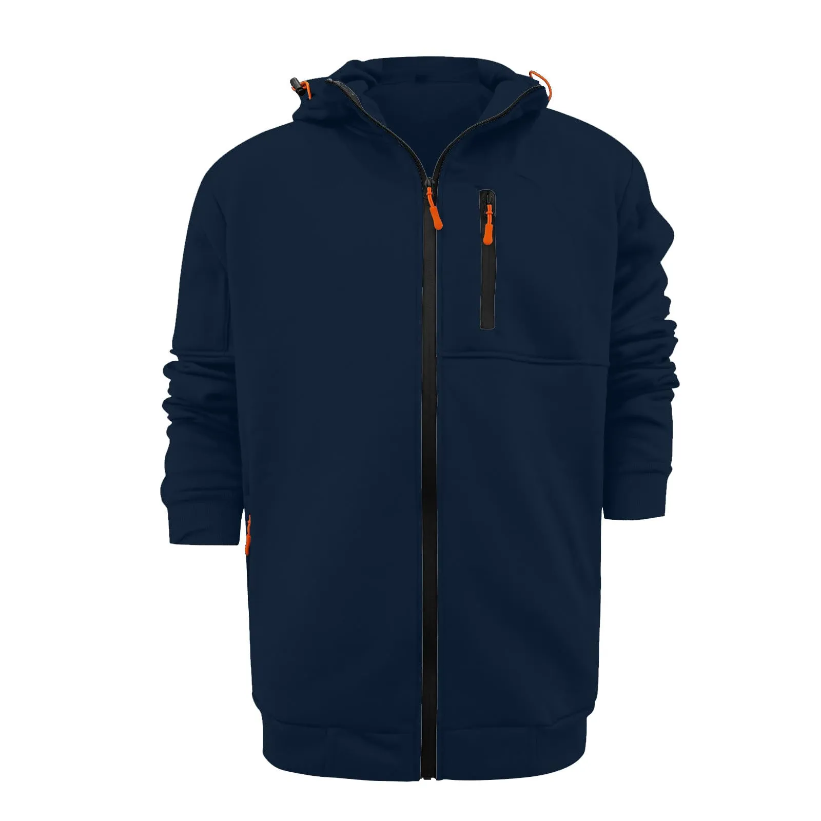Felpa Uomo Con Cappuccio&Zip Felpe Lavoro Abbigliamento Invernale/Autunno - immagine 5