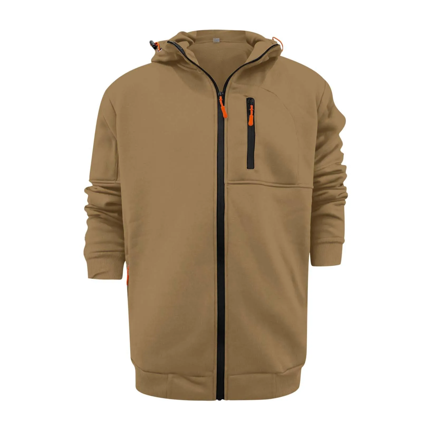 Felpa Uomo Con Cappuccio&Zip Felpe Lavoro Abbigliamento Invernale/Autunno - immagine 2