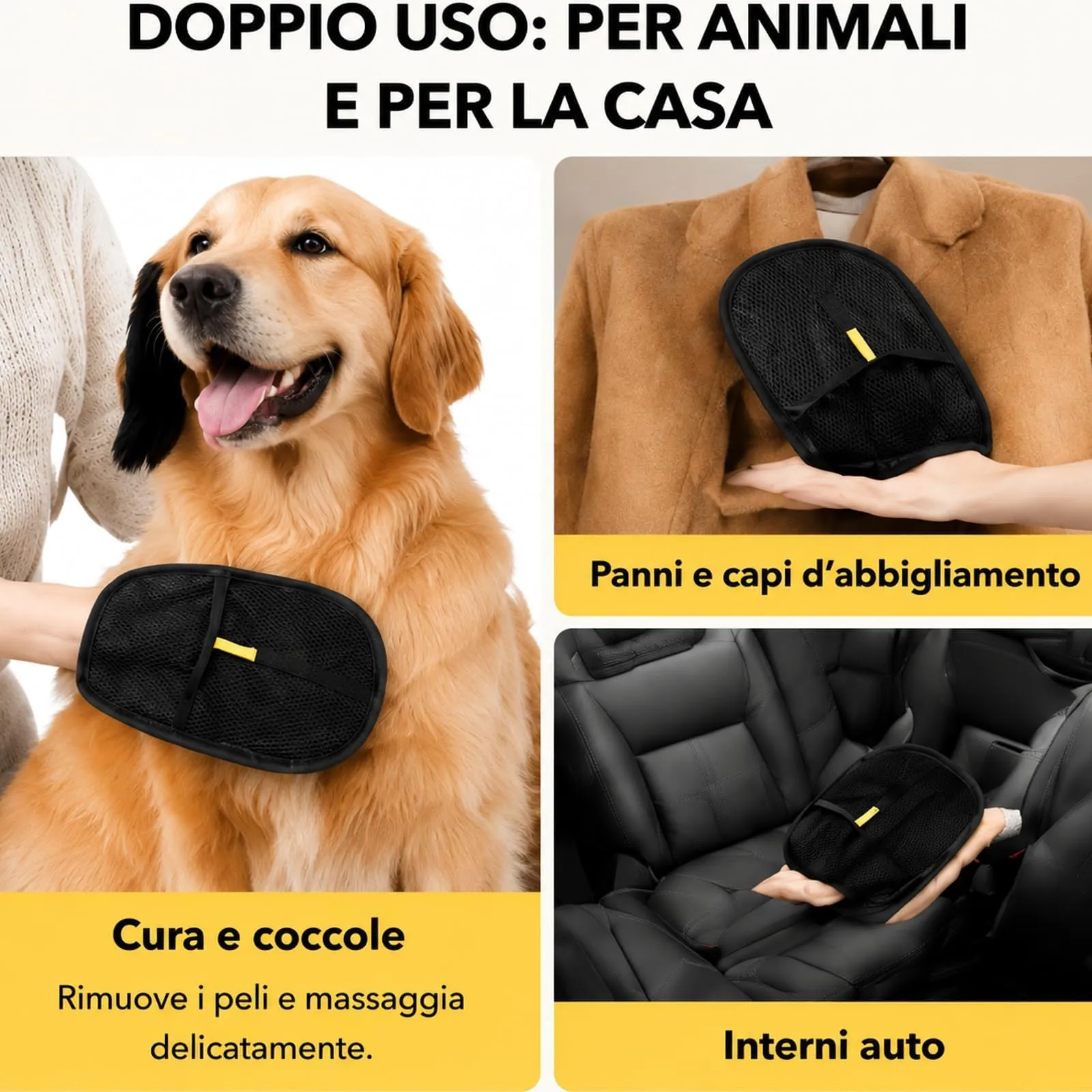 Guanto Peli Gatto,Skimys Guanto Peli Skimys Guanto LEVA Peli Guanto Riutilizzabile Ed Ecologico Rimuove Efficacemente Peli Di Cani E Gatti E PUò Essere Utilizzato Anche per Pulizia Di Vestiti E Divani - immagine 5