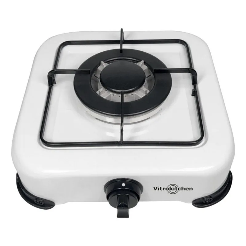 Fornello a gas Vitrokitchen 152BB tripla corona 3,6 kW portatile bianco compattissimo - immagine 1
