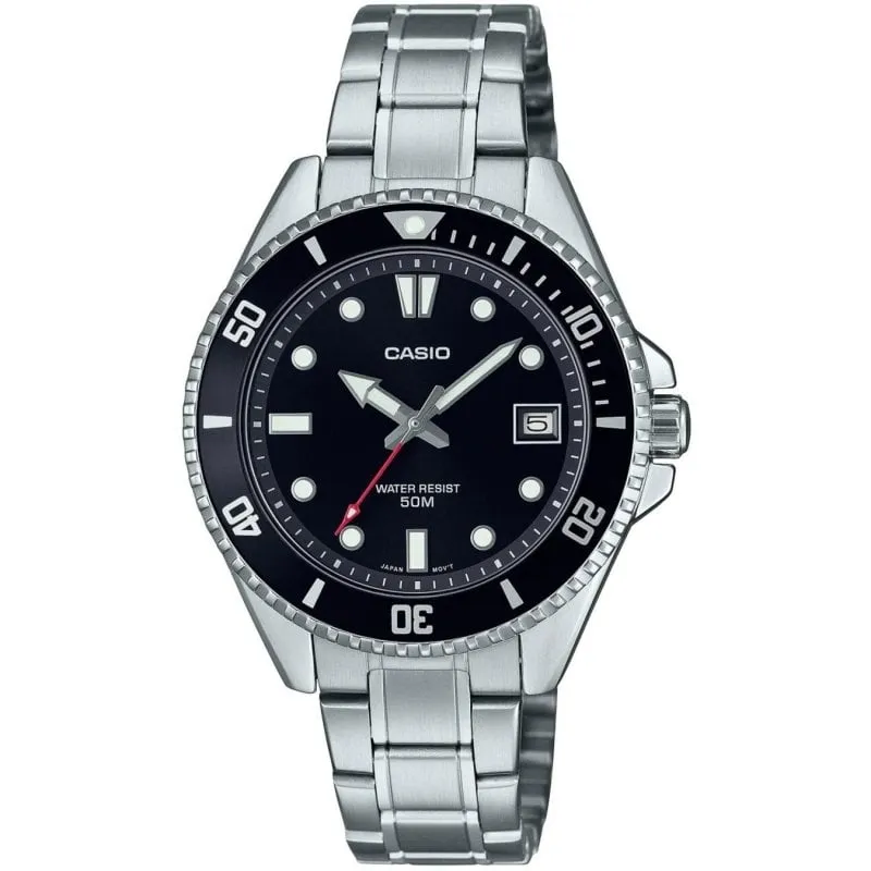 Orologio Casio MDV-10D-1A1VEF Quadrante analogico digitale impermeabile Nero Argento - immagine 1