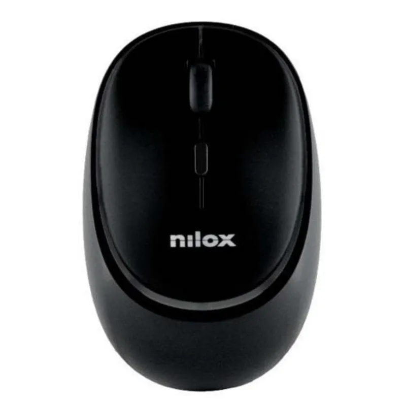 Mouse Wireless Bluetooth USB 1600 DPI Nero Clic Silenzioso Batteria Ricaricabile - immagine 1