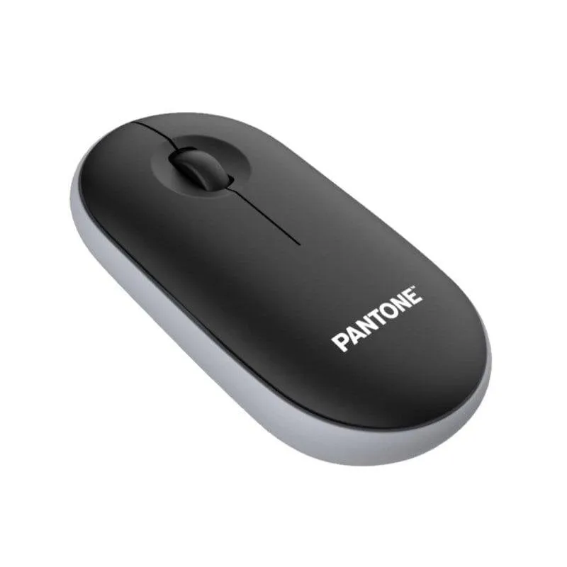 Mouse Pantone PT-MS001BK Wireless 2400 DPI Nero Grigio Ergonomico Silenzioso - immagine 1