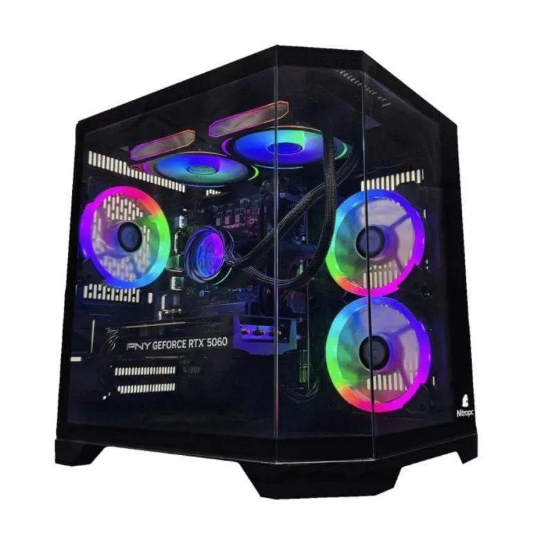 PC Sobremesa Nitropc Avanzado Nitro Plus AMD Ryzen 5 5600X 16GB 1TB M.2 RX6600 Windows 11 Wi-Fi Nero - immagine 1