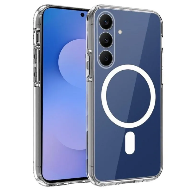 Funda per cellulare Cool Air Hybrid Magnetica Policarbonato Trasparente Qi Magsafe per Samsung Galaxy S25 FE - immagine 1