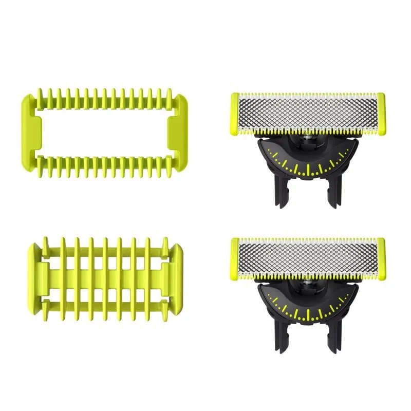 Testina di ricambio Philips OneBlade QP624/50 2 pezzi Lime Argento - immagine 1