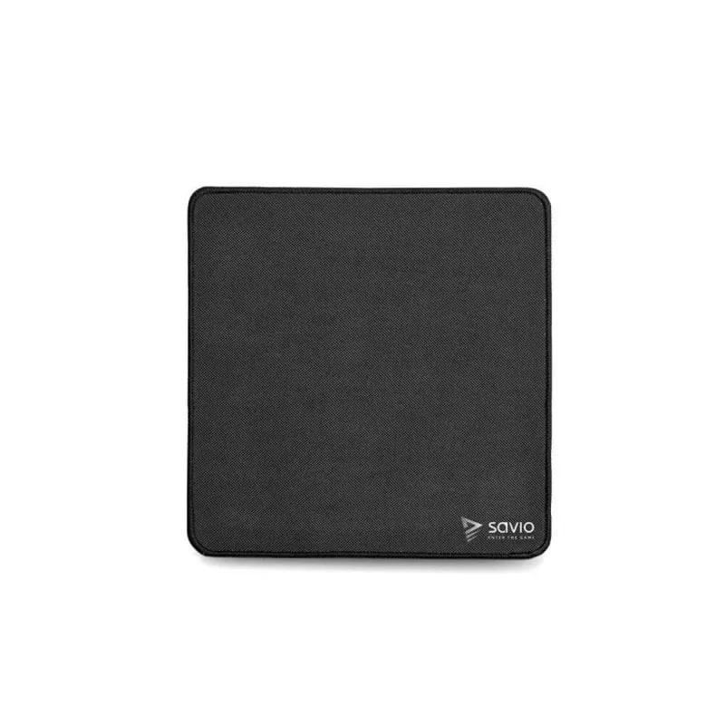 Tappetino mouse Savio Black Edition Precision Control S nero bordi cuciti 250x250 mm - immagine 1